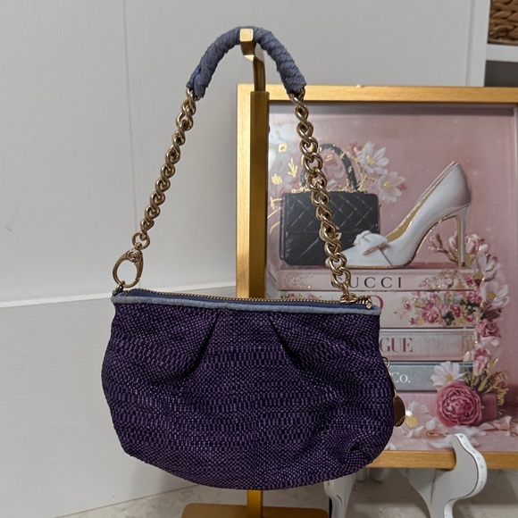 henri bendel Handbags - Henri Bendel purple woven expandable mini bag/wristlet